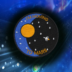 SpaceXImが火星に移動刺繍入りアイアンオン/ベルクロパッチ